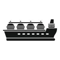 Lng tanker ship transporting liquefied natural gas across the ocean vector