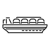 River tram carrying passengers on water on white background vector