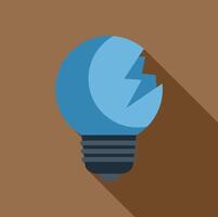 Broken light bulb showing lack of idea and creativity vector