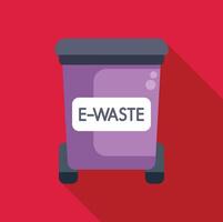 E waste container promoting recycling of electronic devices vector
