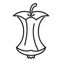 Line icon representing an apple core symbolizing food waste vector