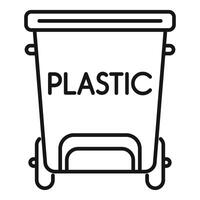 Plastic waste container separating garbage for recycling vector