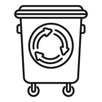Recycling bin with recycle symbol showing recycling concept vector