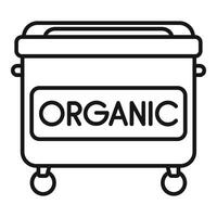 Organic waste container promoting recycling and environmental sustainability vector