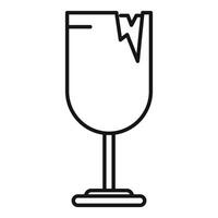 Fragile symbol indicating delicate object requiring special handling vector