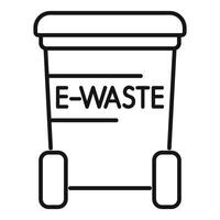 E waste container promoting responsible electronic disposal vector