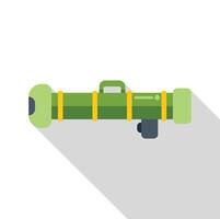 Shoulder launched missile launcher system causing long shadow vector