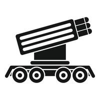 Mobile rocket launcher system targeting enemy positions vector