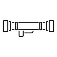 Bazooka rocket launcher weapon icon showing military power and destruction vector