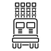 Data center server rack icon showing cloud computing network vector