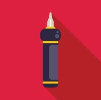 Electronic cigarette vaporizer device smoking modern flat design icon vector