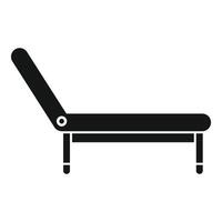 Simple icon of a adjustable backrest bed for resting and relaxing vector