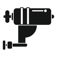 Simple icon of a boat motor providing thrust for sailing vector