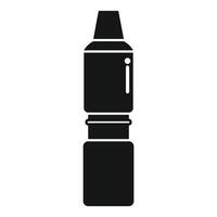 Electronic cigarette device with cartridge containing liquid for vaping vector