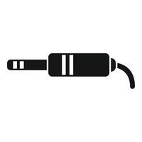 Audio jack connector with cable connecting to device vector