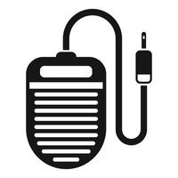 Electric mosquito repellent device with plug icon, simple style vector
