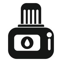 Electronic cigarette device with liquid cartridge icon vector