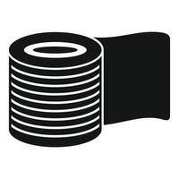 Elastic medical bandage roll icon, simple style vector
