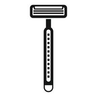 Plastic razor with triple blades for shaving isolated on white background vector