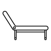 Adjustable backrest comfortable chaise lounge icon outline vector