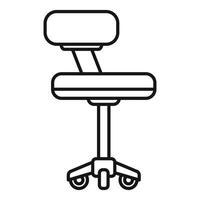 Modern office chair on wheels with adjustable height for comfortable working vector