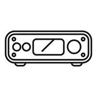 Modern audio processing unit showing knobs and screen vector