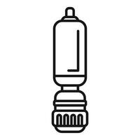 Electric cigarette liquid bottle with clearomizer icon showing vaping equipment vector