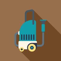 Professional carpet cleaning machine standing on a brown background vector