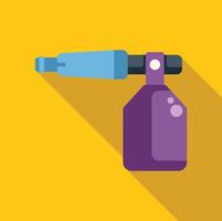 Spray gun with long nozzle for applying primer or paint vector