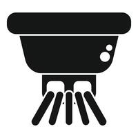Modern smart home system controlling temperature icon vector