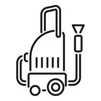 Mobile pressure washer cleaning machine simple line icon vector