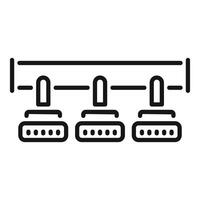 Network server room hosting data transfer with cables vector