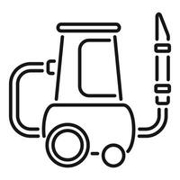 Professional cleaning equipment icon with vacuum cleaner being used for carpet cleaning vector