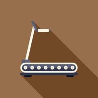 Treadmill standing ready for intense home workout session vector
