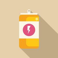Energy drink can with lightning bolt symbol displaying power and refreshment vector