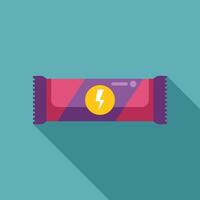 Energy bar with lightning bolt symbol representing power and nutrition vector