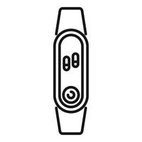 Smart watch showing time and battery status icon vector