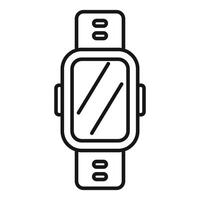 Smartwatch with big screen displaying blank user interface for copy space vector