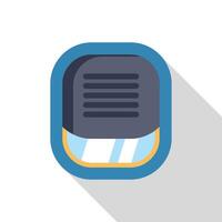 Plane window showing closed window blind at night vector