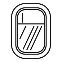 Airplane window illuminator closed showing diagonal lines vector