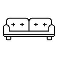 Comfortable sofa with pillows is perfect for relaxing at home vector