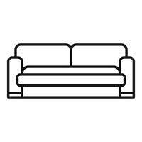Sofa bed transforming into comfortable bed for sleeping vector