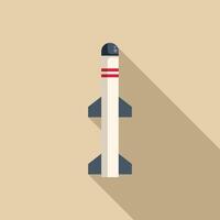 Ballistic missile attacking with long shadow vector