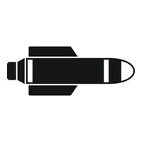 Ballistic missile flying through the air with wings vector