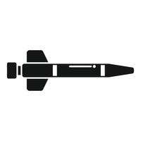 Military rocket attacking with navigation system icon vector