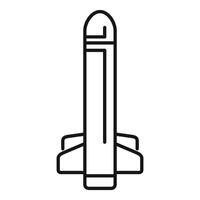 Intercontinental ballistic missile standing ready for launch vector