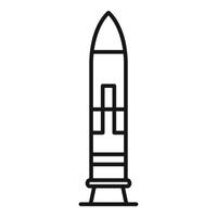 Nuclear missile standing on launchpad ready for launch vector