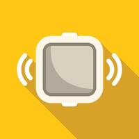 Smart watch making noise sending vibrations on yellow background vector
