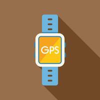 Smart watch showing gps application icon on screen vector