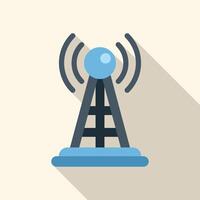 Radio tower transmitting signals for communication vector